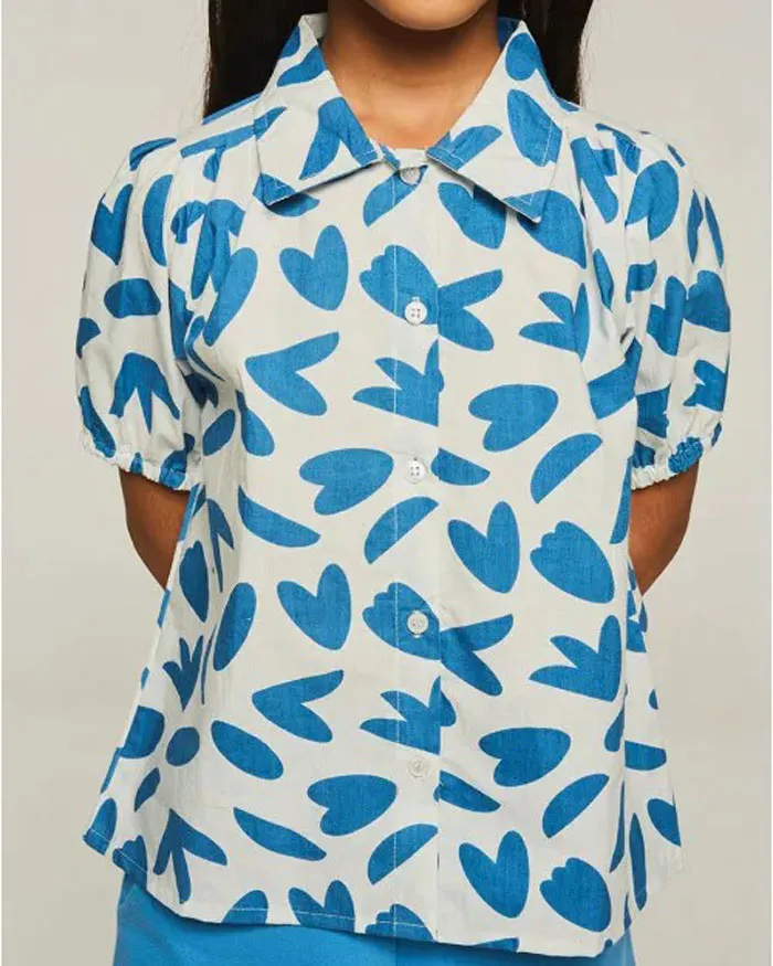 COMPANIA FANTASTICA - Sleeve girl's blouse 40003 Floral