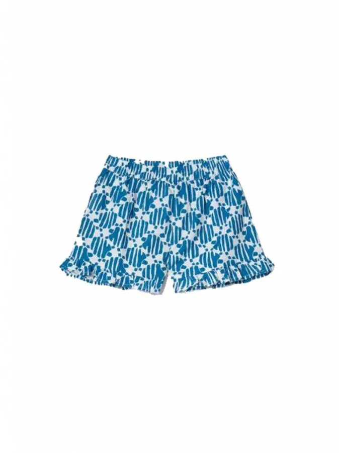 COMPANIA FANTASTICA - Girl's shorts with ruffles 22M/40025/004 Blue