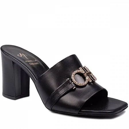 MARIELLA FABIANI - Γυναικεία Δερμάτινα Mules 2251/5 Black