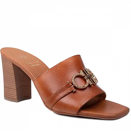 MARIELLA FABIANI - Γυναικεία Δερμάτινα Mules 2251/5 Taba