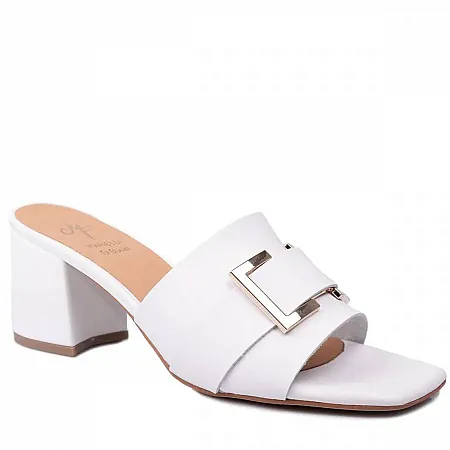 MARIELLA FABIANI - Γυναικεία Δερμάτινα Mules 2247/5 White