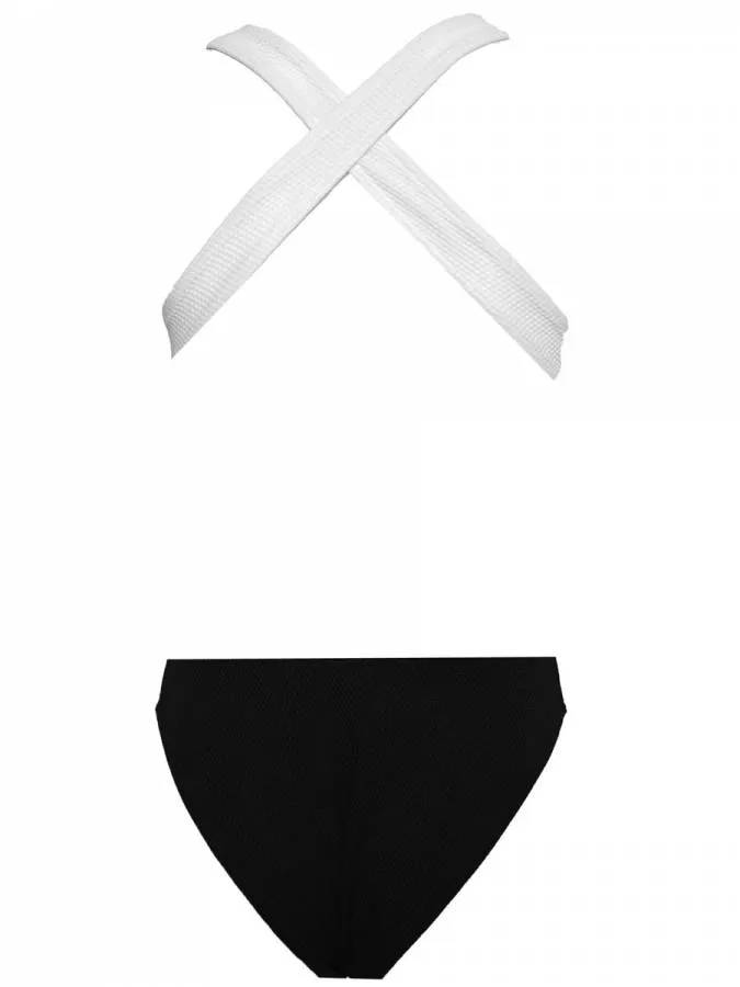 DOLCE DOMENICA - Marysia Onepiece S22-BS006D Black/White