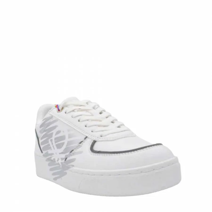 BENETTON - Γυναικείο sneaker BTW214221 White/Silver 1040