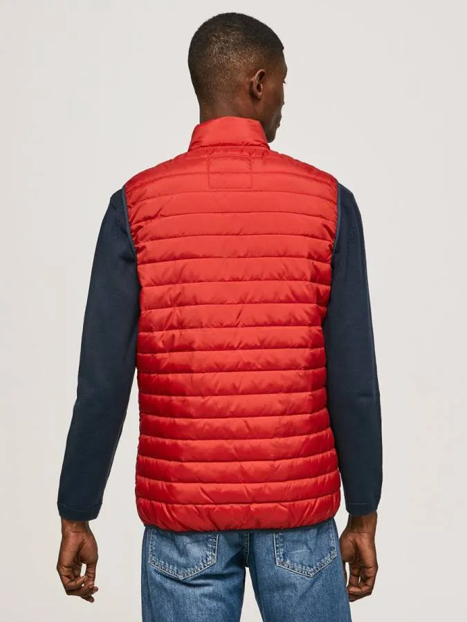 PEPE JEANS - Ανδρικό Γιλέκο Connel Gillet Solid PM402676 (217) Studio Red