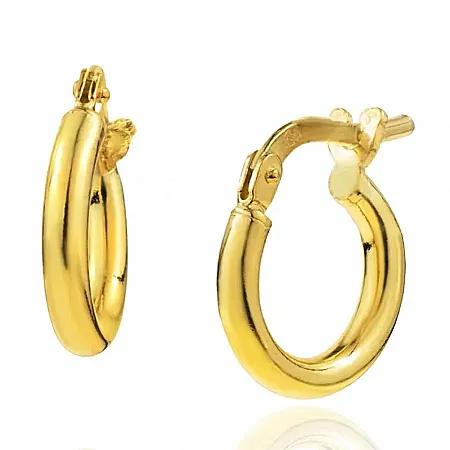 GREGIO - Γυναικεία Ασημένια Σκουλαρίκια FUNKY METAL / GLOSS BOSS GES67146 Χρυσό