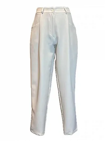 DOLCE DOMENICA - Γυναικείο Παντελόνι W23-23330 Εκρού