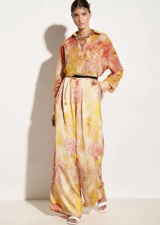 IRAIDA ETHEREAL - Γυναικείο Παντελόνι Solis Satin Pants Print