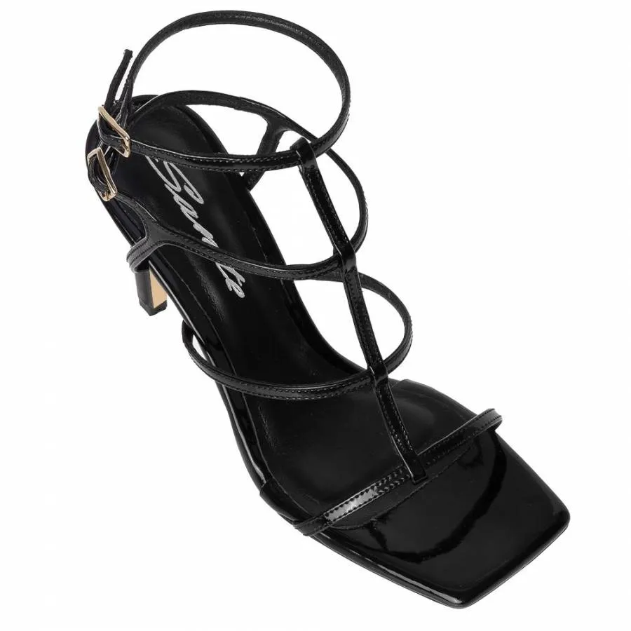 SANTE - Πέδιλο με τακούνι 10εκ SKU-24-259-01 μαύρο