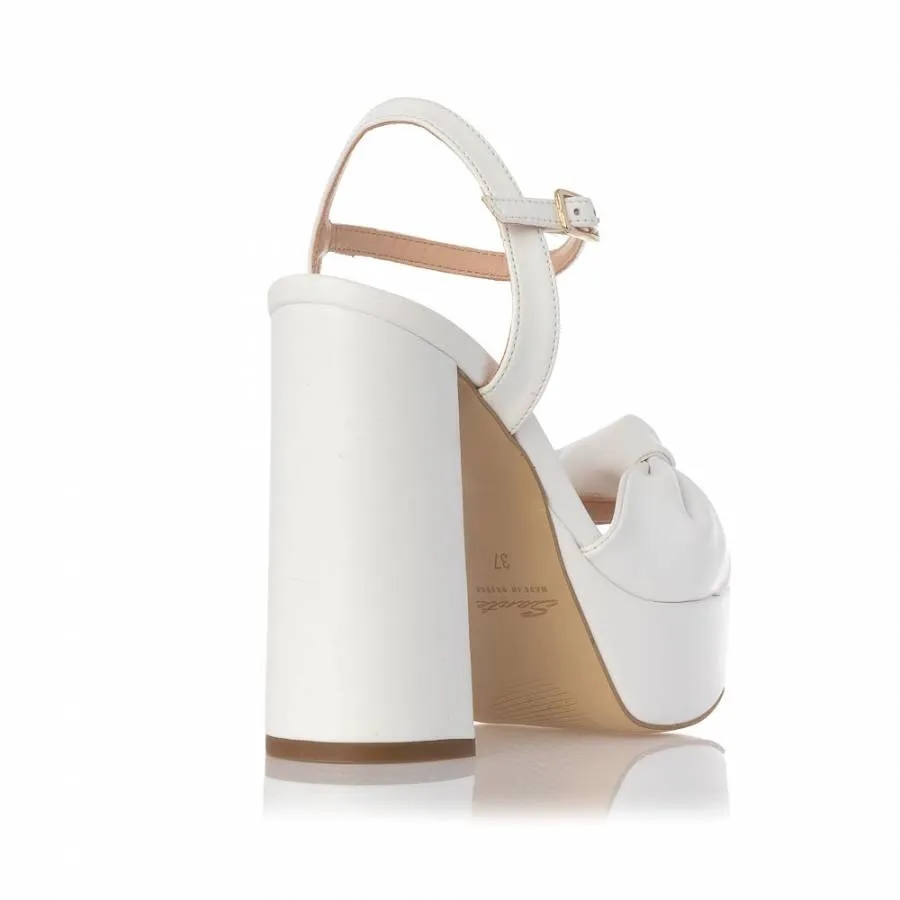 SANTE - Πέδιλο με κόμπο στο μπροστά μέρος 13 εκ SKU-24-274-09 λευκό