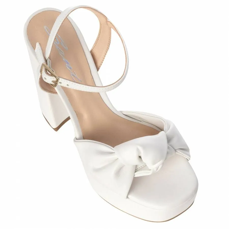 SANTE - Πέδιλο με κόμπο στο μπροστά μέρος 13 εκ SKU-24-274-09 λευκό