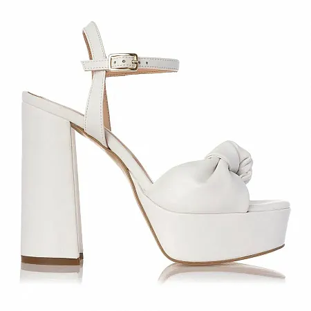 SANTE - Πέδιλο με κόμπο στο μπροστά μέρος 13 εκ SKU-24-274-09 λευκό