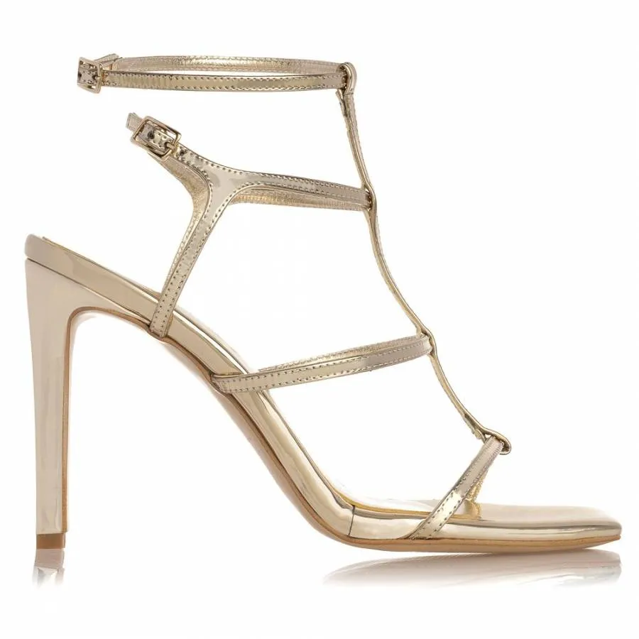 SANTE - Γυναικείο πέδιλο 9 εκ με άνετη φόρμα SKU-24-259-20 χρυσό