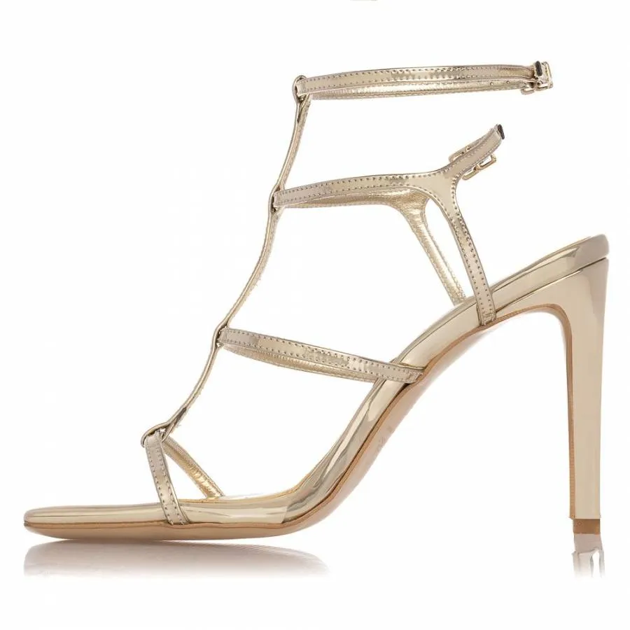 SANTE - Γυναικείο πέδιλο 9 εκ με άνετη φόρμα SKU-24-259-20 χρυσό