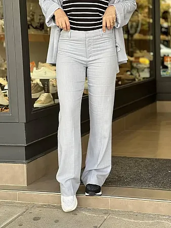 Gina Tricot - Παντελόνι λινό 22015 Zen Blue