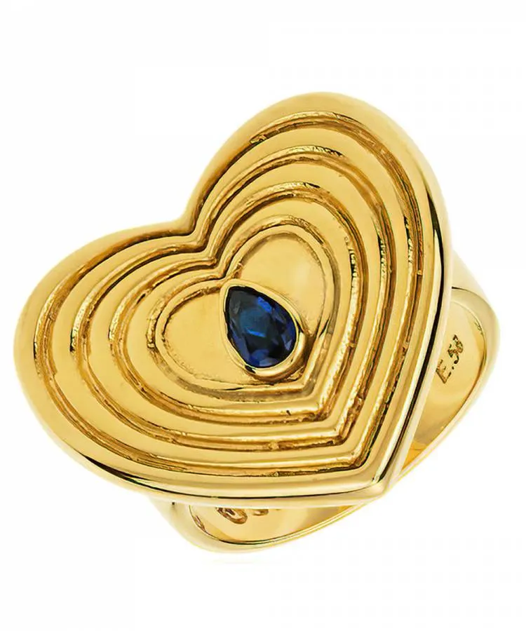 GREGIO - VASSIA KOSTARA Δαχτυλίδι από επιχρυσωμένο Ασήμι 925 VK63633