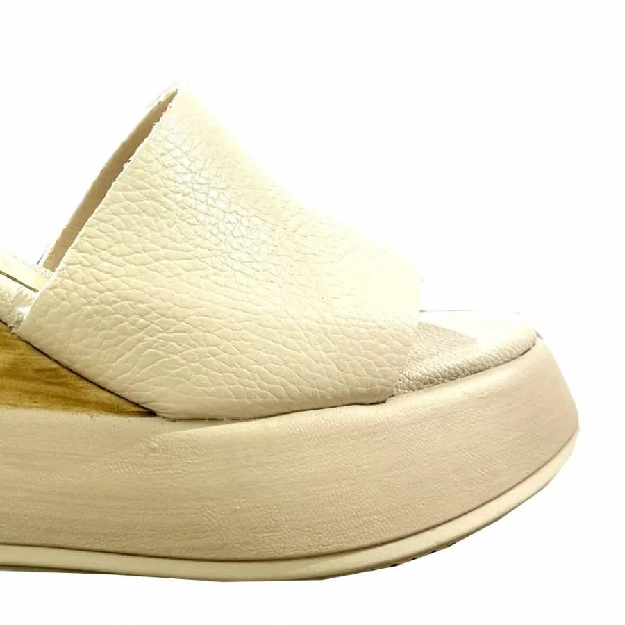 SANTE - Γυναικείο σαμπό πλατφόρμες με άνετη φόρμα 24-153-16 off white