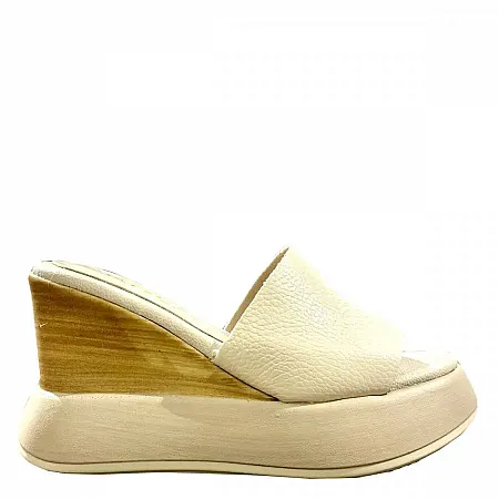 SANTE - Γυναικείο σαμπό πλατφόρμες με άνετη φόρμα 24-153-16 off white