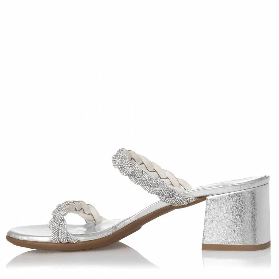 SANTE - Γυναικείο πέδιλο Sante Sandals Silver 24-419-10