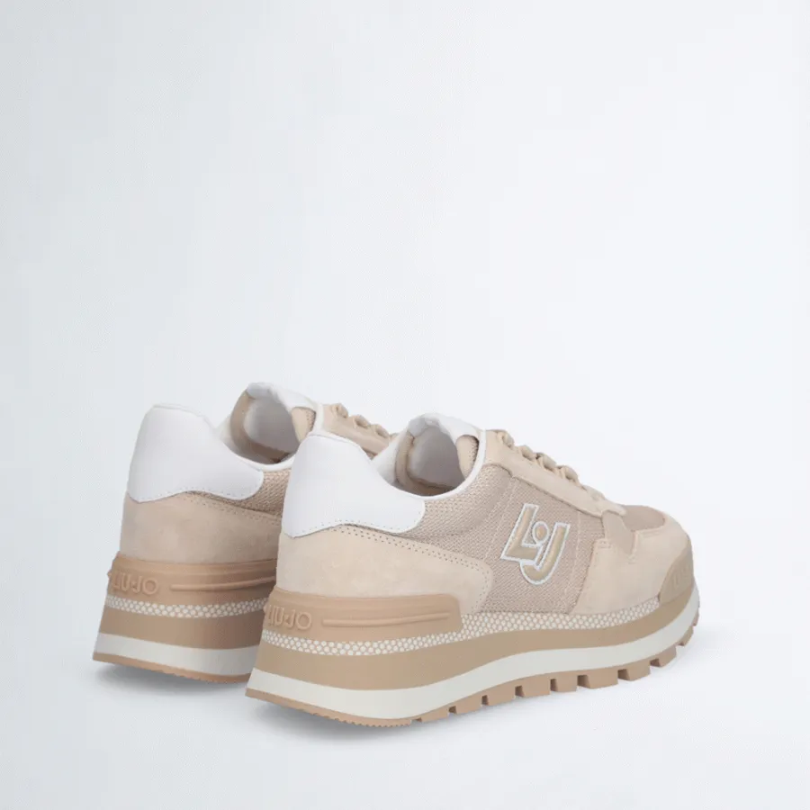 LIU JO - Γυναικείο sneaker Brighty mesh platform BA3119PX02701127 Sand