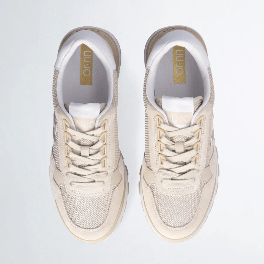 LIU JO - Γυναικείο sneaker Brighty mesh platform BA3119PX02701127 Sand