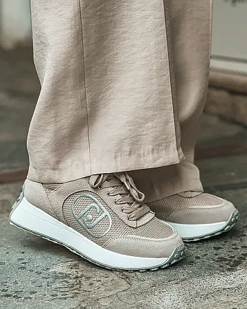 LIU JO - Γυναικείο sneaker Suede and brighty mesh BF4085PX02701083 Sand