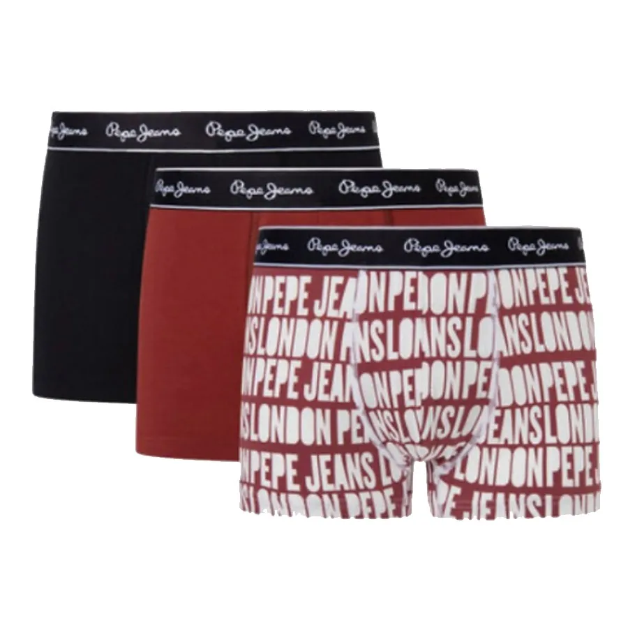 PEPE JEANS - Ανδρικά εσώρουχα SOLID TK 3P PMU11103 (298) Bordeux Red