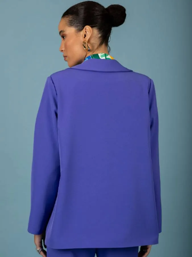 CHATON - Γυναικείο σακάκι Connie oversize blazer 129-61095-Purple (156)