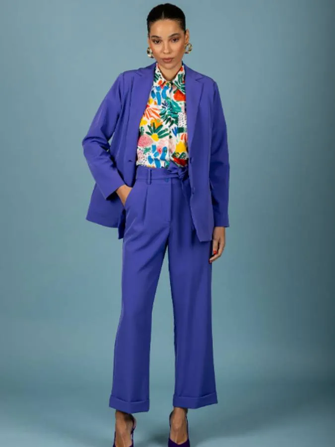 CHATON - Γυναικείο σακάκι Connie oversize blazer 129-61095-Purple (156)