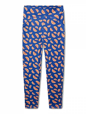 COMPANIA FANTASTICA - Γυναικείο κολάν Grapefruit print sports leggings 51C/12216/2S0 Blue