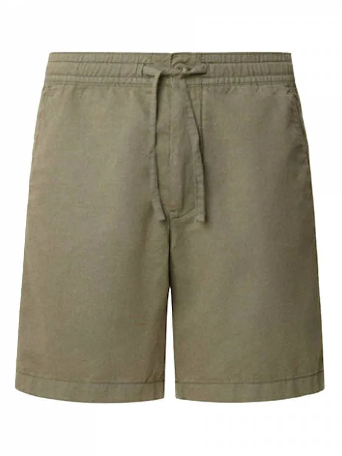 PEPE JEANS - Ανδρική βερμούδα RELAXED LINEN SMART SHORTS PM801093 (726) Stone Green