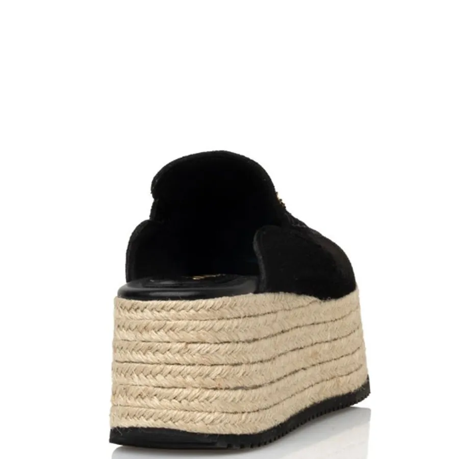 SANTE - Γυναικείες πλατφόρμες Sante D2D Leather Collection 25-163-01 Μαύρο