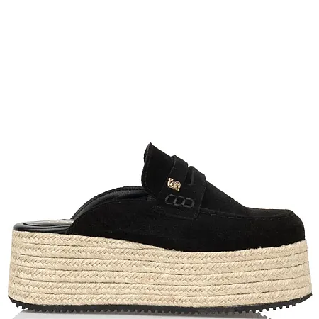 SANTE - Γυναικείες πλατφόρμες Sante D2D Leather Collection 25-163-01 Μαύρο