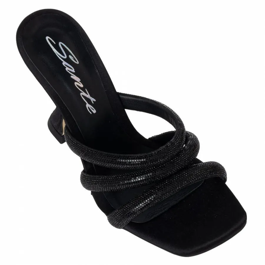 SANTE - Γυναικεία mule πέδιλο άνετη φόρμα 25-272-01 μαύρο