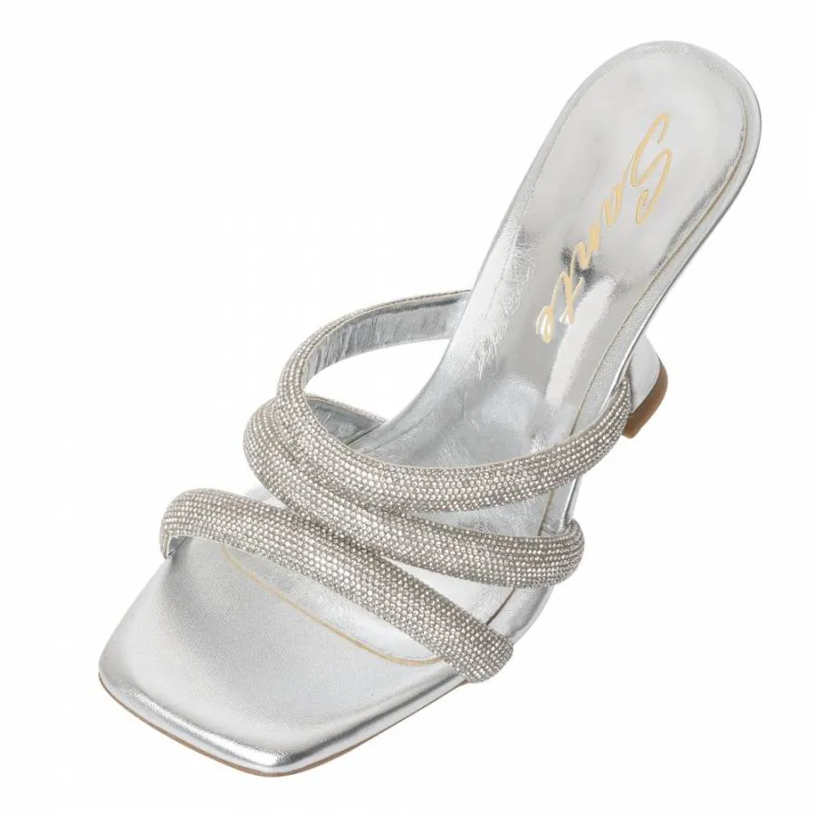 SANTE - Γυναικεία mule πέδιλο άνετη φόρμα 25-272-10 ασημί