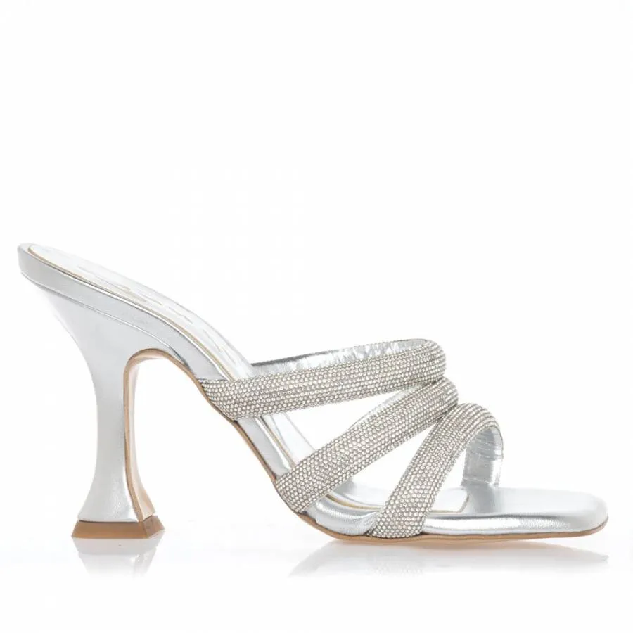 SANTE - Γυναικεία mule πέδιλο άνετη φόρμα 25-272-10 ασημί