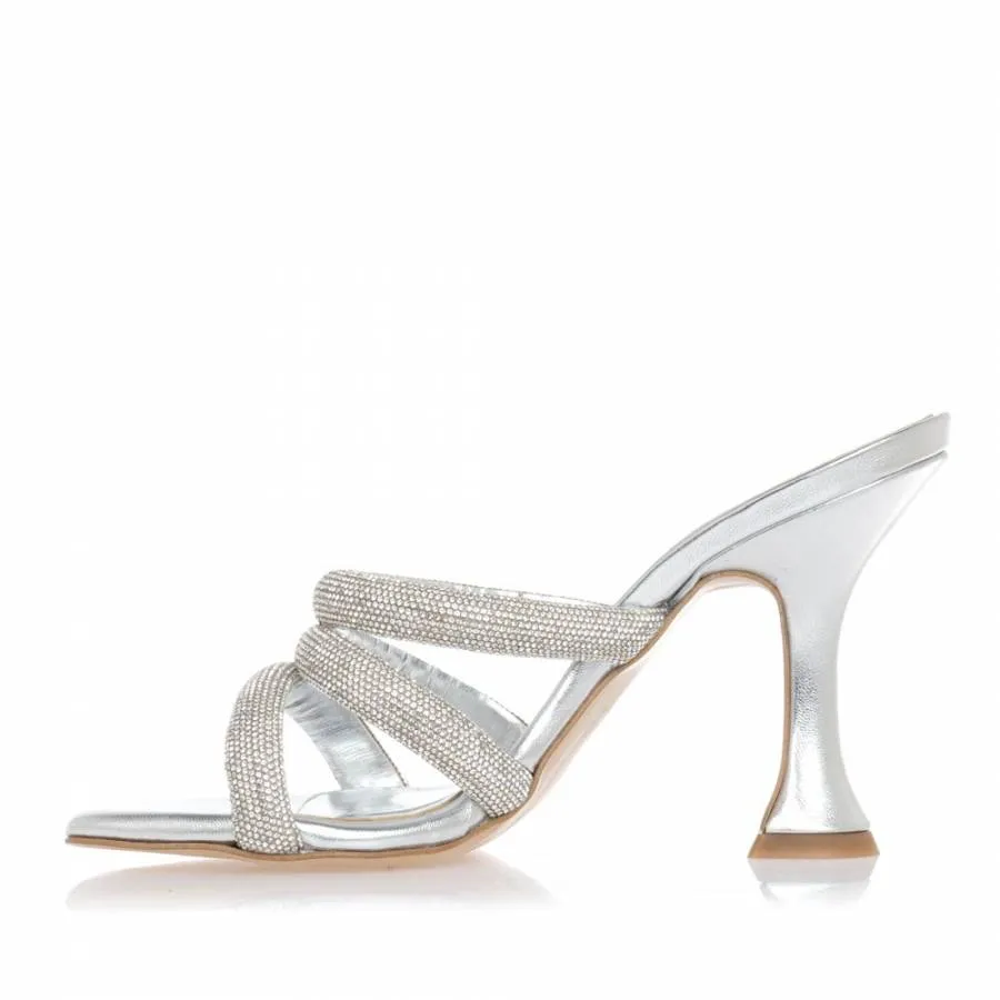 SANTE - Γυναικεία mule πέδιλο άνετη φόρμα 25-272-10 ασημί