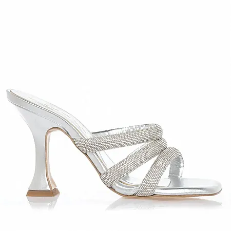 SANTE - Γυναικεία mule πέδιλο άνετη φόρμα 25-272-10 ασημί