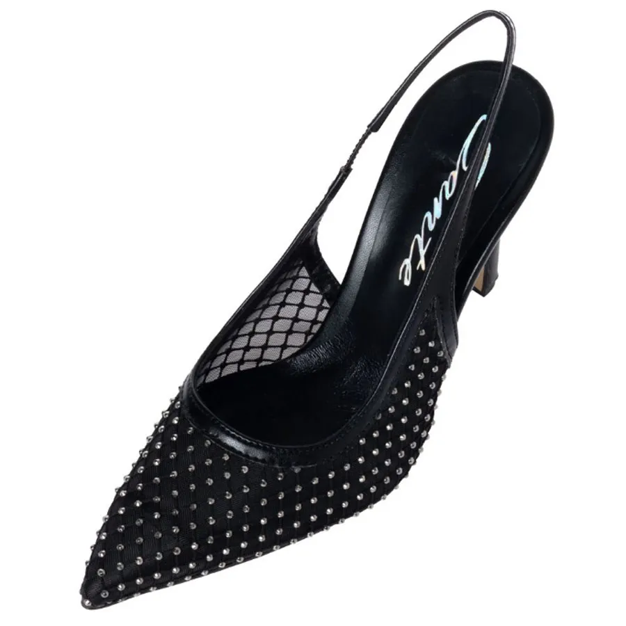 Sante - Γυναικεία γόβα με άνετη φόρμα 25-217-01 Μαύρο