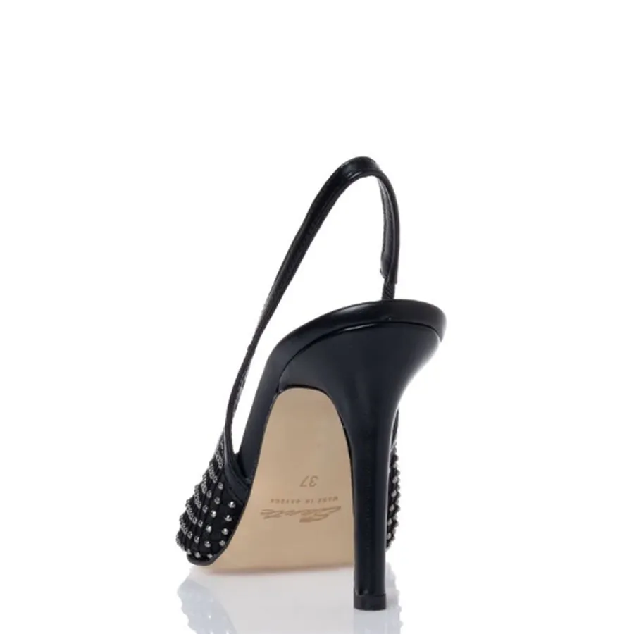 Sante - Γυναικεία γόβα με άνετη φόρμα 25-217-01 Μαύρο