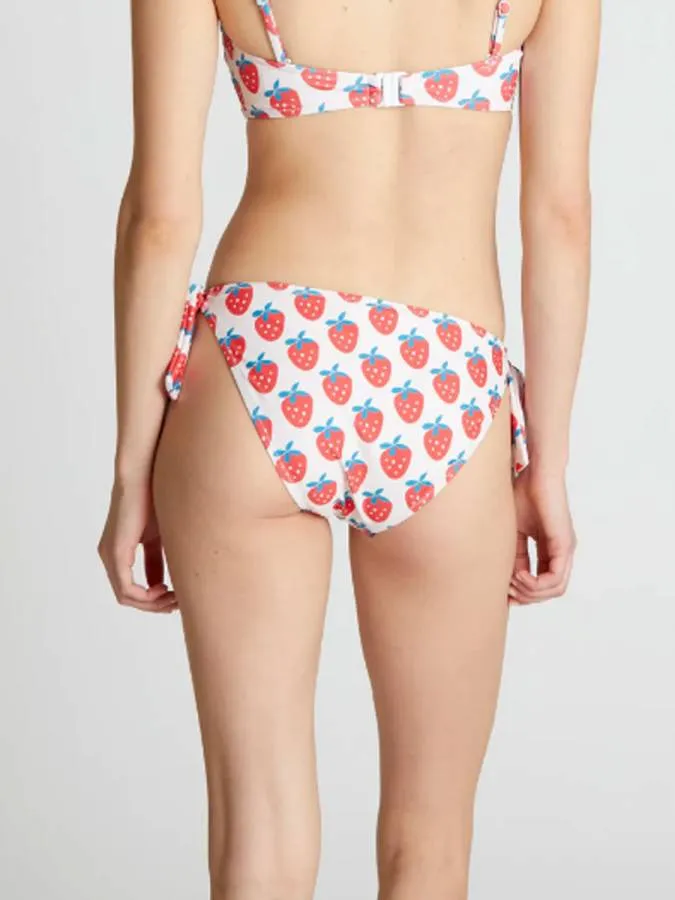 COMPANIA FANTASTICA - Γυναικείο bikini bottoms Strawberry Beach print bow bikini bottom 52C/13924/2S0 Multi