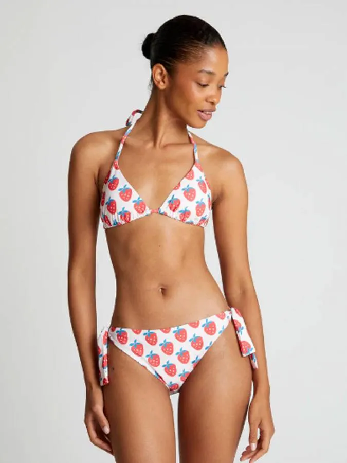 COMPANIA FANTASTICA - Γυναικείο bikinini top Strawberry Beach printed triangle bikini top 52C/13925/2S0 Multi