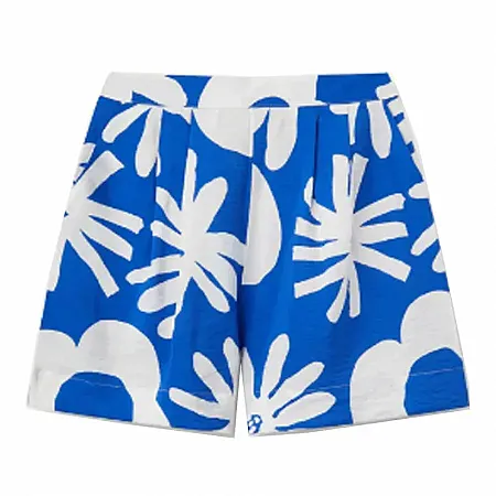 COMPANIA FANTASTICA - Γυναικείο σορτς Shorts estampado floral Bluet Blue 52C/12108/1XS Blue/White