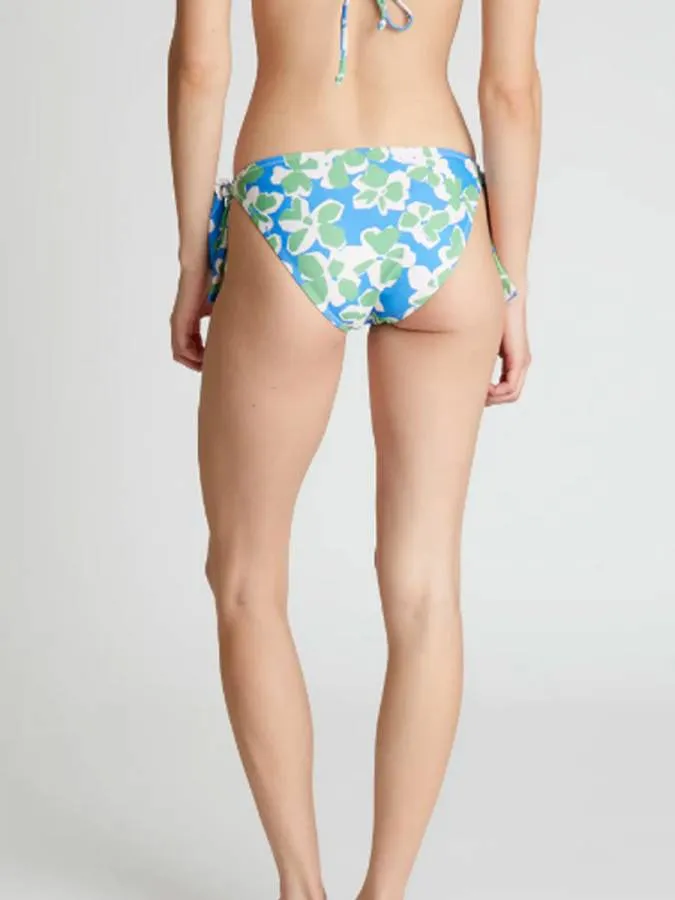 COMPANIA FANTASTICA - Γυναικείο bikini bottoms Aquatic Blue floral print tie-up bikini bottom 52C/13914/2S0 Multi