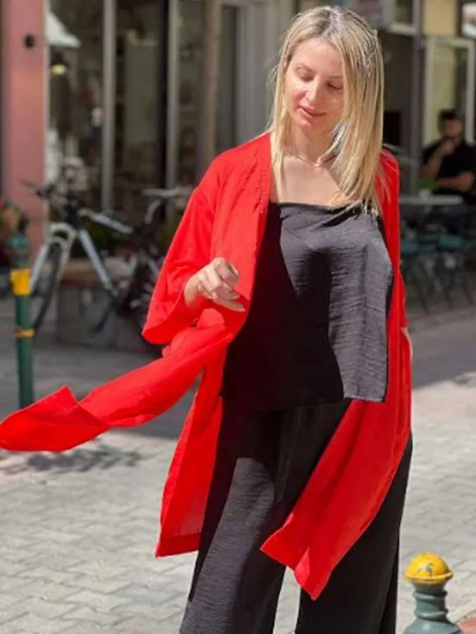 MOUTAKI - Γυναικείο κιμονό 25.06.22 Watermelon