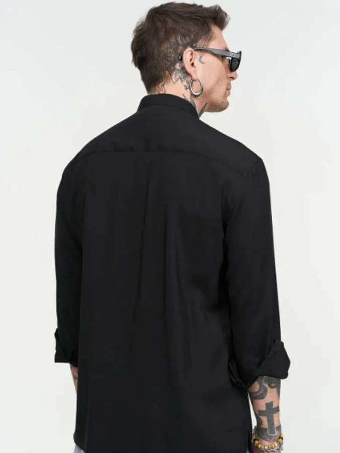 STEFAN - Ανδρικό πουκάμισο Casual Vibes Shirt 9031 Μαύρο