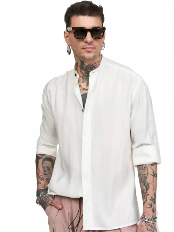 STEFAN - Ανδρικό πουκάμισο Casual Vibes Shirt 9031 Λευκό