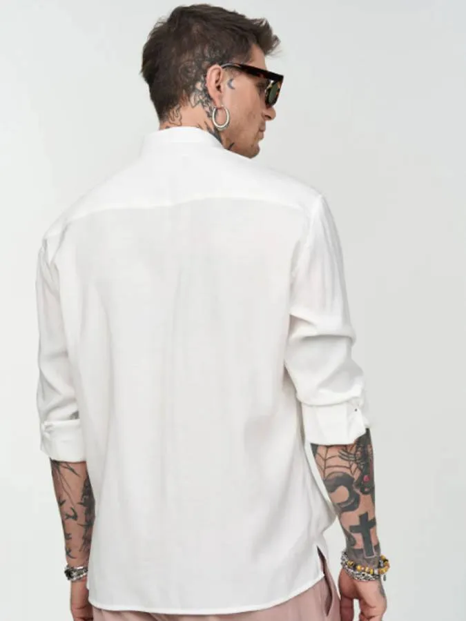 STEFAN - Ανδρικό πουκάμισο Casual Vibes Shirt 9031 Λευκό