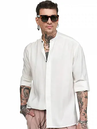 STEFAN - Ανδρικό πουκάμισο Casual Vibes Shirt 9031 Λευκό