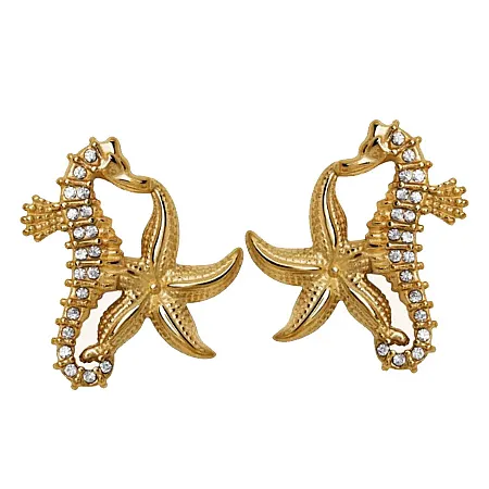 ALMYNOMA - Γυναικεία σκουλαρίκια OCEAN CREATURES GOLD EARRINGS