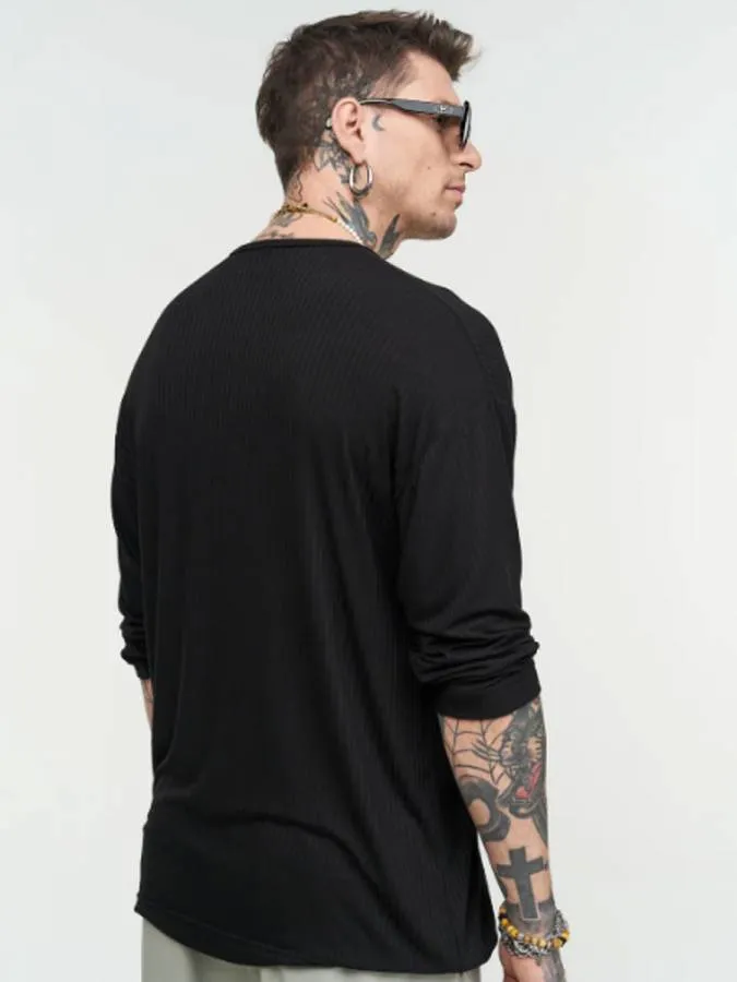 STEFAN - Ανδρική μπλούζα Grande Tees 3510 Μαύρο
